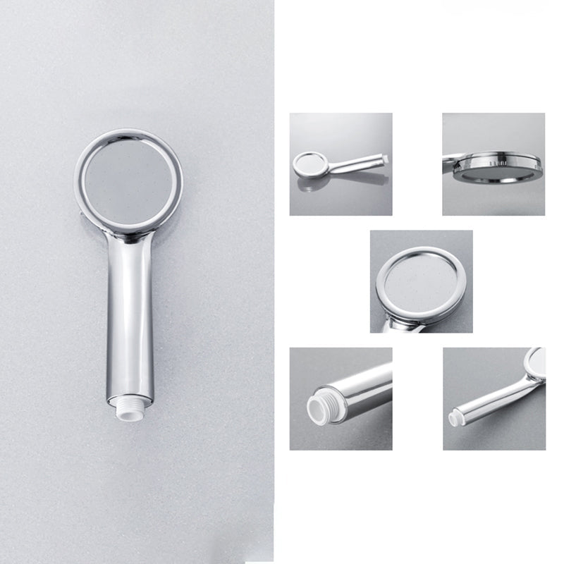 Lisslune | Contemporary Silver Round Shower Head Water Efficient Standard Spray Head