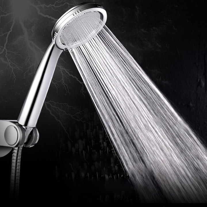 Lisslune | Contemporary Silver Round Shower Head Water Efficient Standard Spray Head