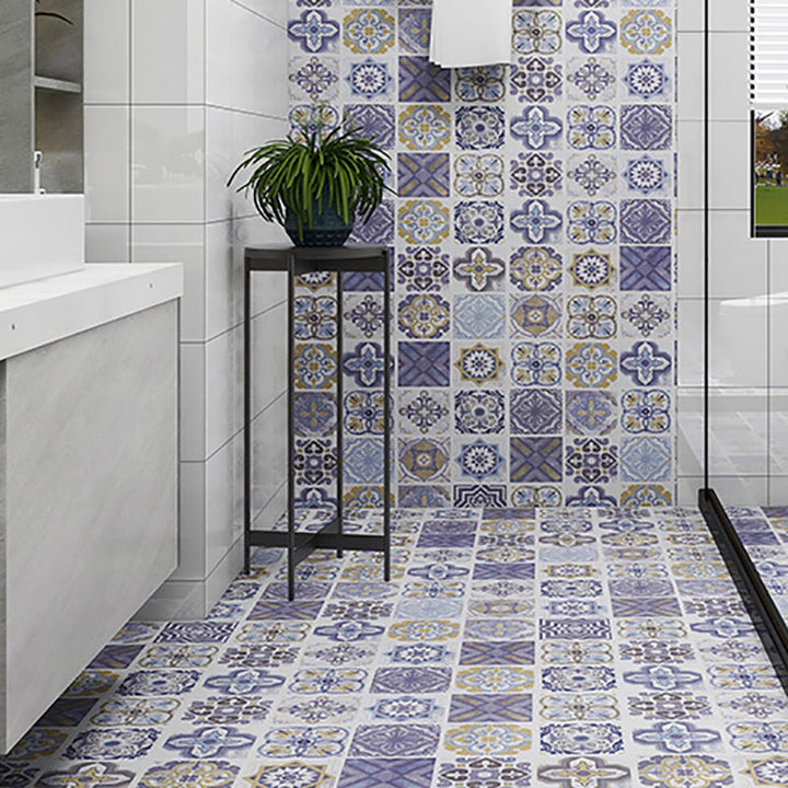 Lisslune | Vinyl flooring Peel and Stick floral pattern wall and floor vinyl