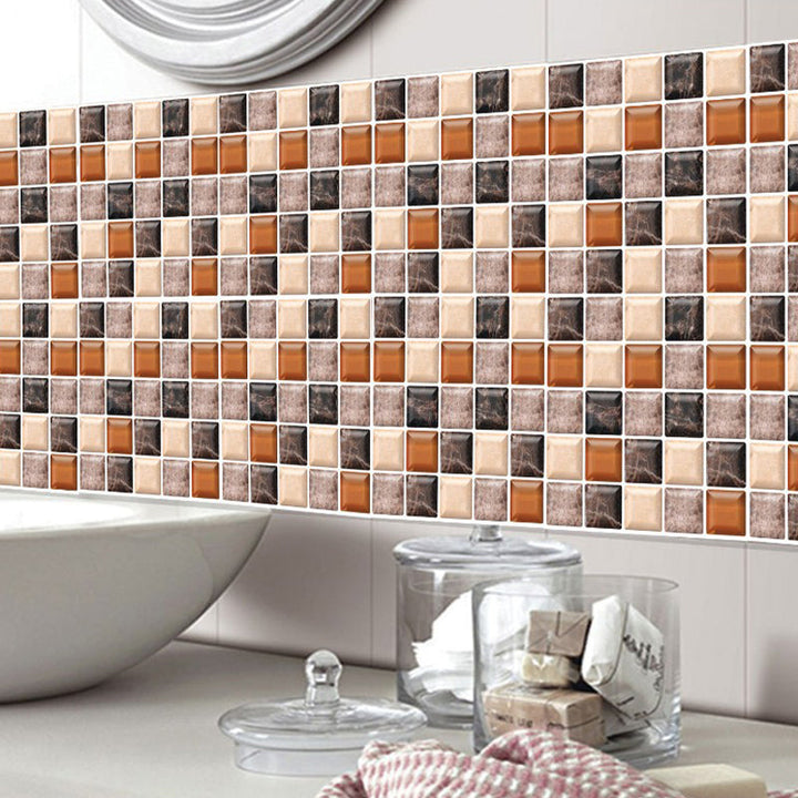 Lisslune | Mosaic Tiles Wallpaper PVC Waterproof Peel & Stick Mosaic Tiles