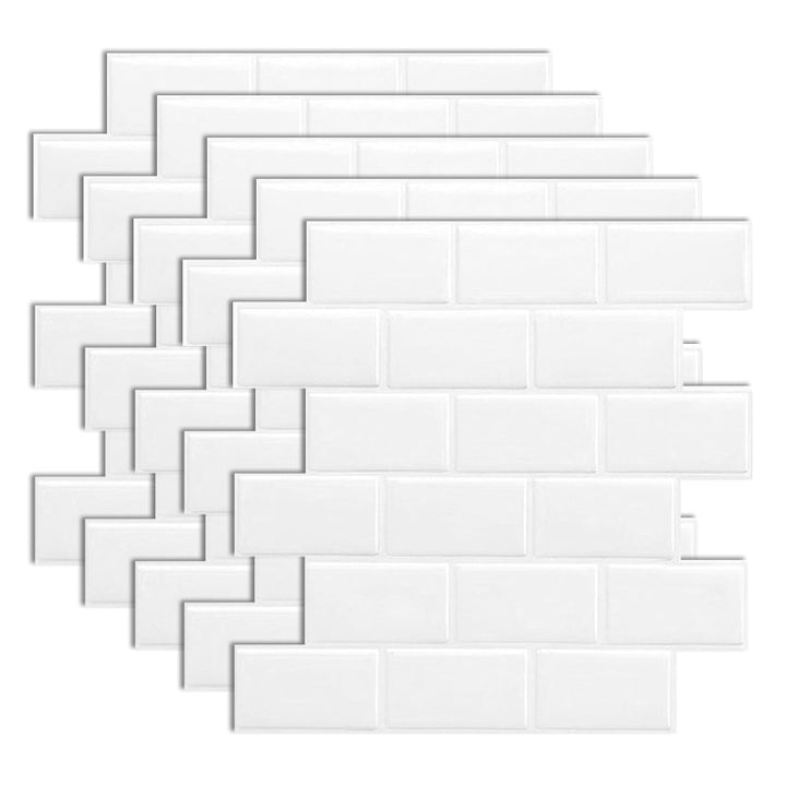 Lisslune | Subway Tile Wallpaper Plastic Waterproof Removable & Stick Subway Tile