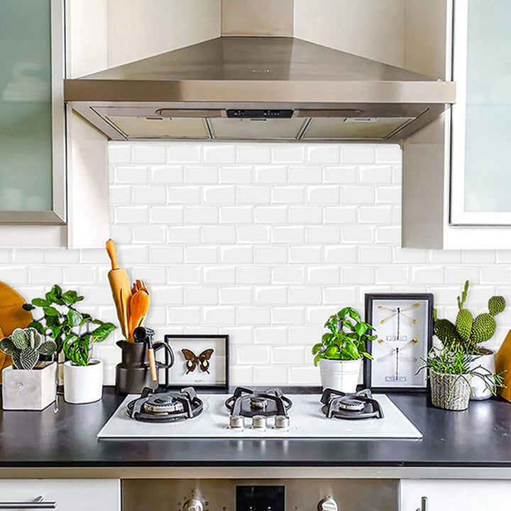 Lisslune | Subway Tile Wallpaper Plastic Waterproof Removable & Stick Subway Tile