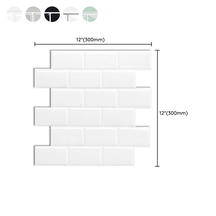 Lisslune | Subway Tile Wallpaper Plastic Waterproof Removable & Stick Subway Tile