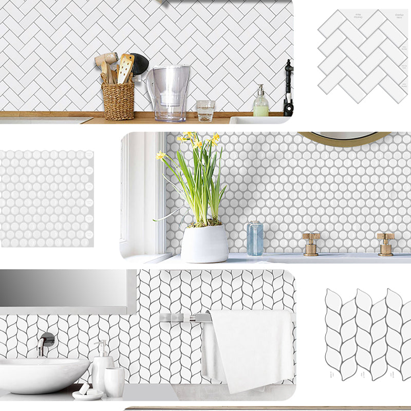 Lisslune | Subway Tile Wallpaper Plastic Peel and Stick Wall Tile