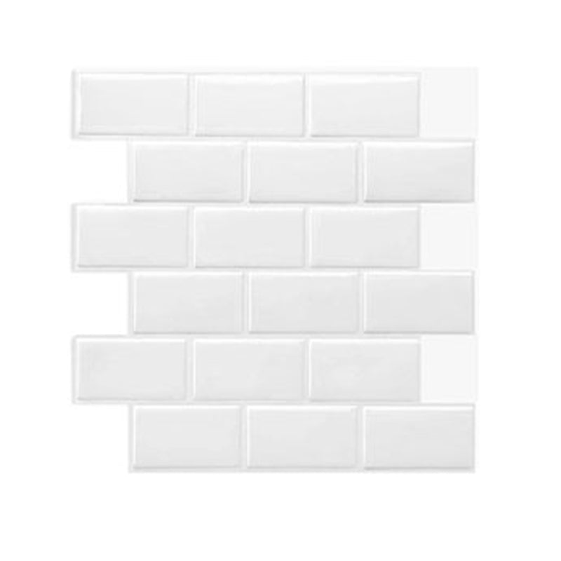 Lisslune | Subway Tile Wallpaper Plastic Peel and Stick Wall Tile
