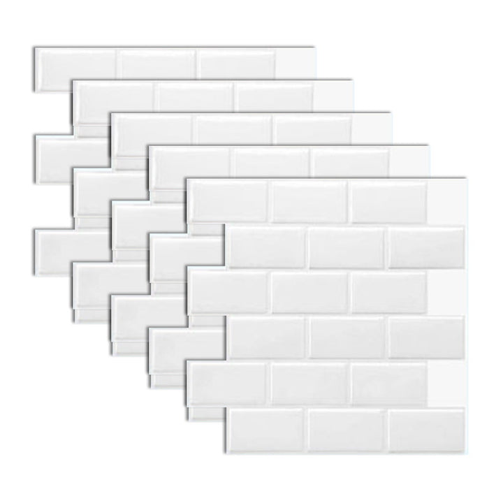 Lisslune | Subway Tile Wallpaper Plastic Peel and Stick Wall Tile