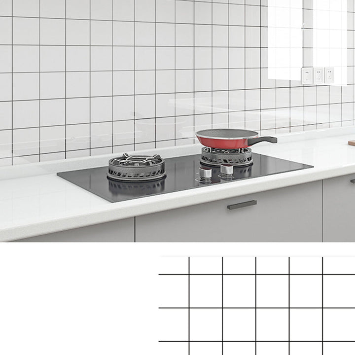 Lisslune | PVC Peel and Stick Back Wall Tiles Rectangular Waterproof Single Tile Wallpaper