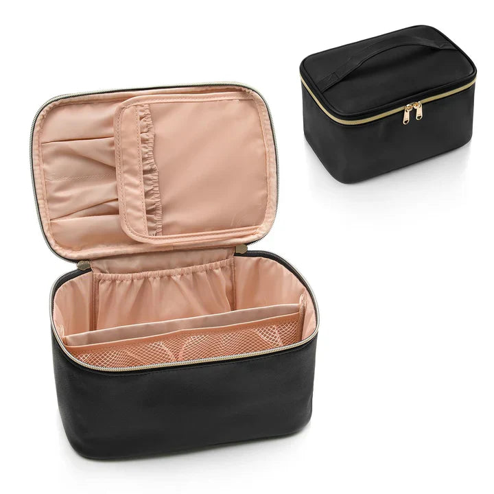 Lisslune | Practical Make-up Organizer for Traveling | With Compartments and Dividers