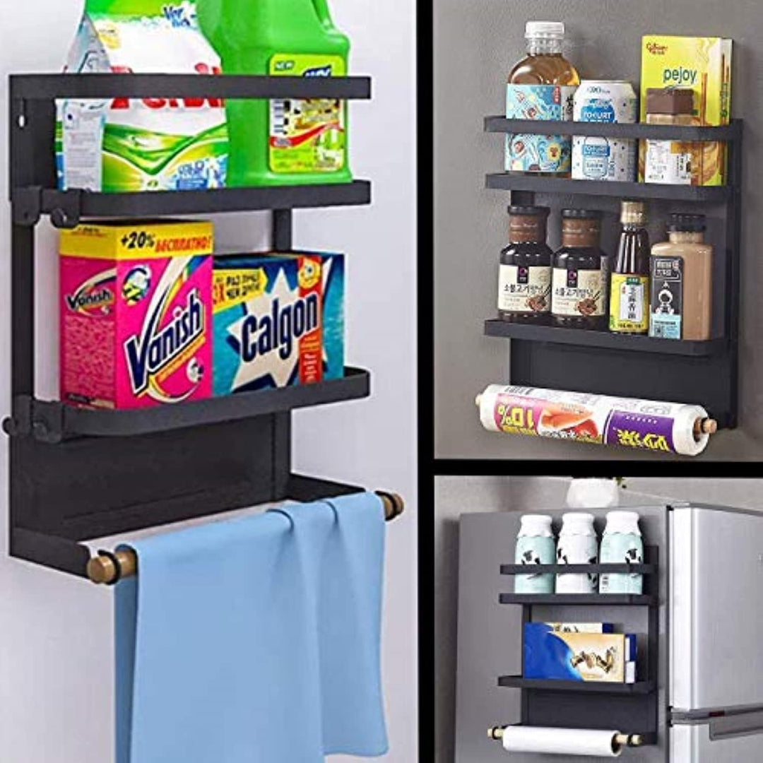 Lisslune | Magnetic Fridge Spice Rack with Paper Towel Holder – Oryden