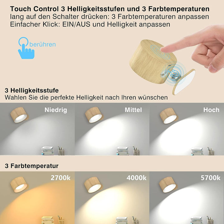 Lisslune | Eternity Glow – Wireless LED Wall Light with Remote Control & Timer