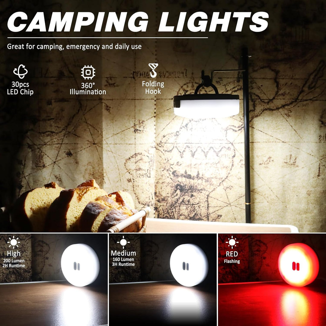 Lisslune | Portable LED Camping String Light – USB Rechargeable Waterproof Fairy Lights for Outdoor & Indoor Use (10m)