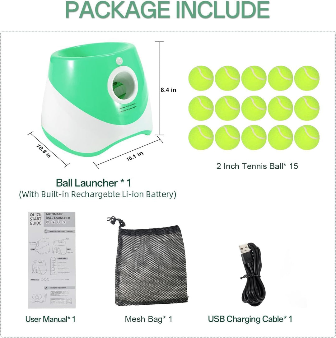 Lisslune | Automatic Dog Ball Launcher – 3 Distance Settings for Endless Fetch Fun