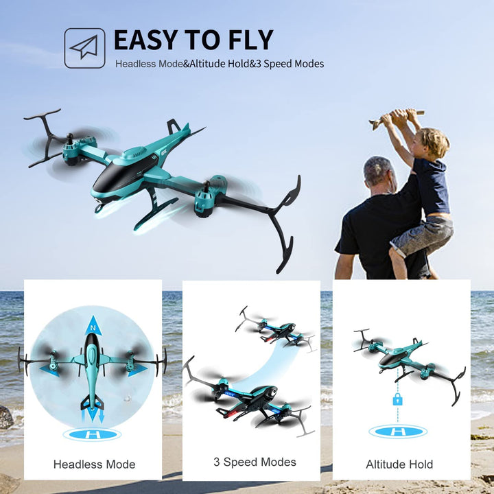 Lisslune | RC Helicopter Drone with 1080P HD Camera for Kids Adults
