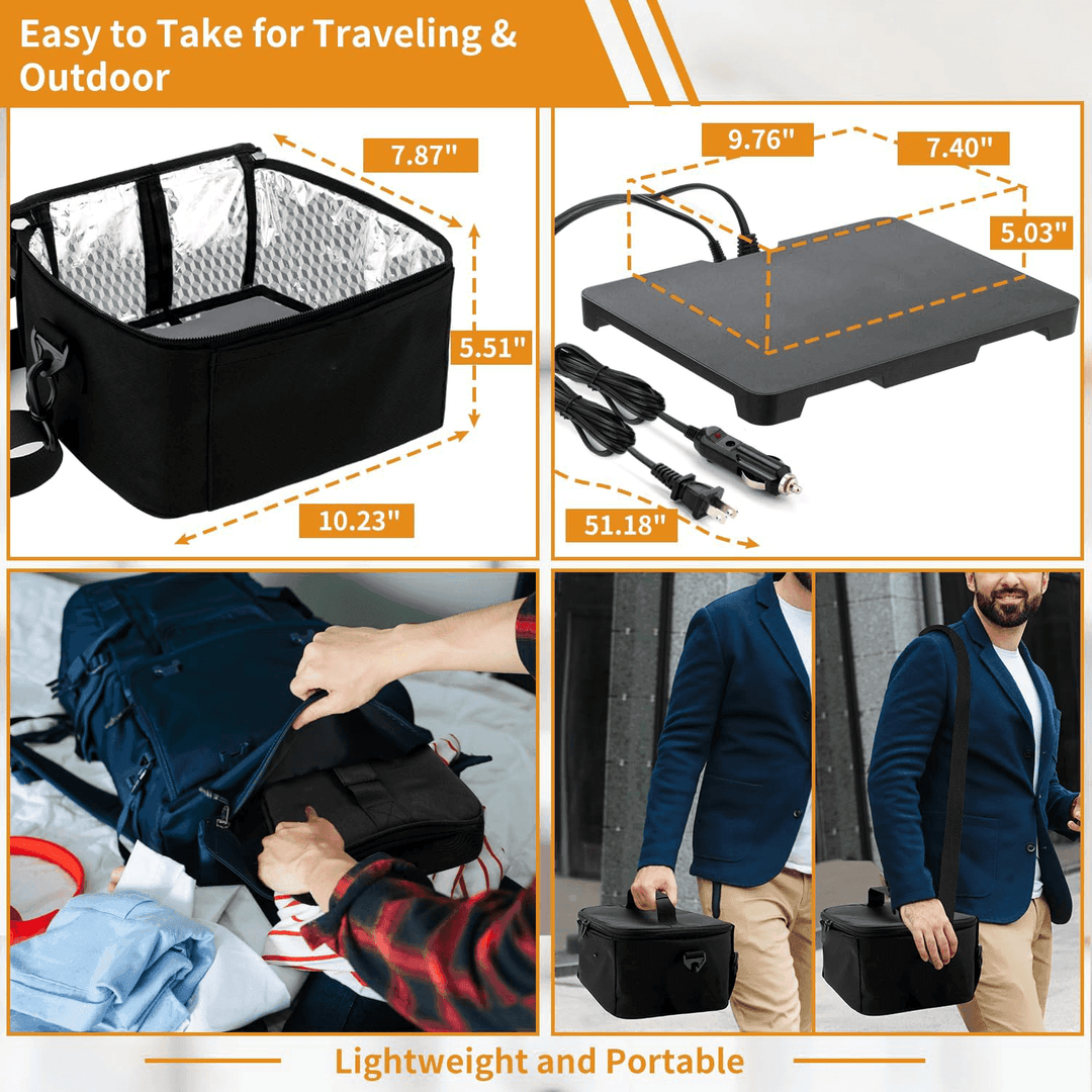 Lisslune | HeatGo Pro – Electric Portable Food Warmer Lunchbox with 3-in-1 Connection