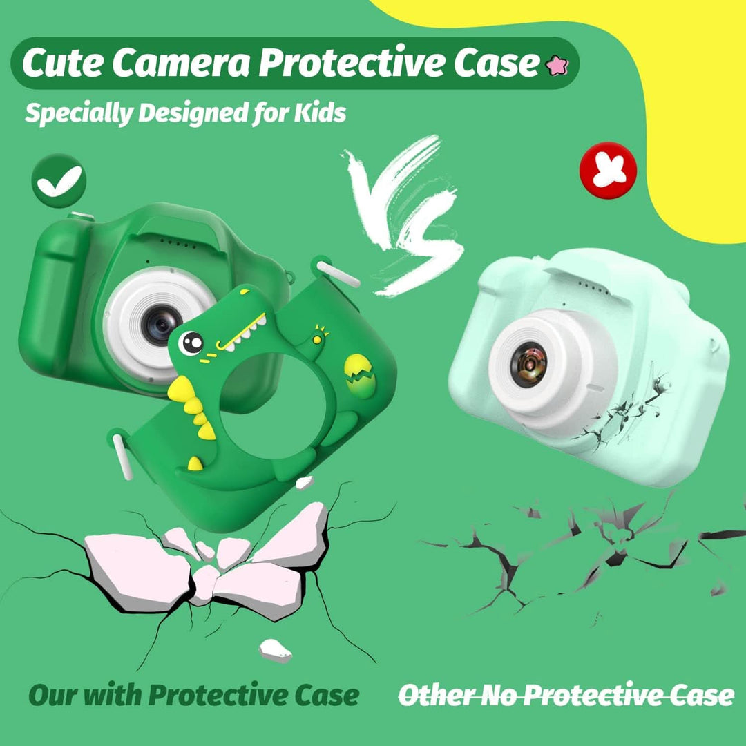 Lisslune | PhotoDino – Children's camera in dinosaur design with 1080p HD & selfie function