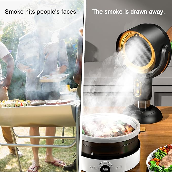 Lisslune | AetherVent™ | Portable Range Hood | Powerful Rechargeable Kitchen Exhaust Fan | Ideal for Any Space & Cooking Needs