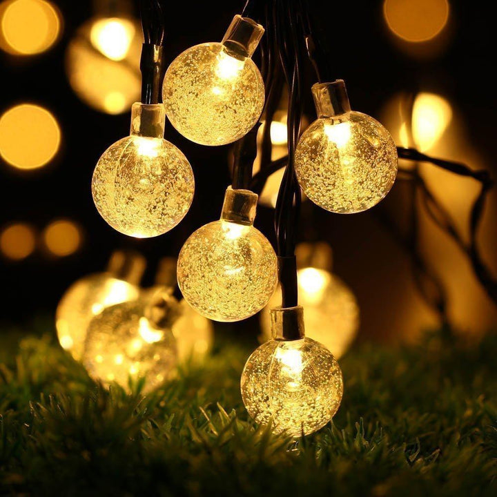 Lisslune | Solar-powered Crystal Ball String Lights