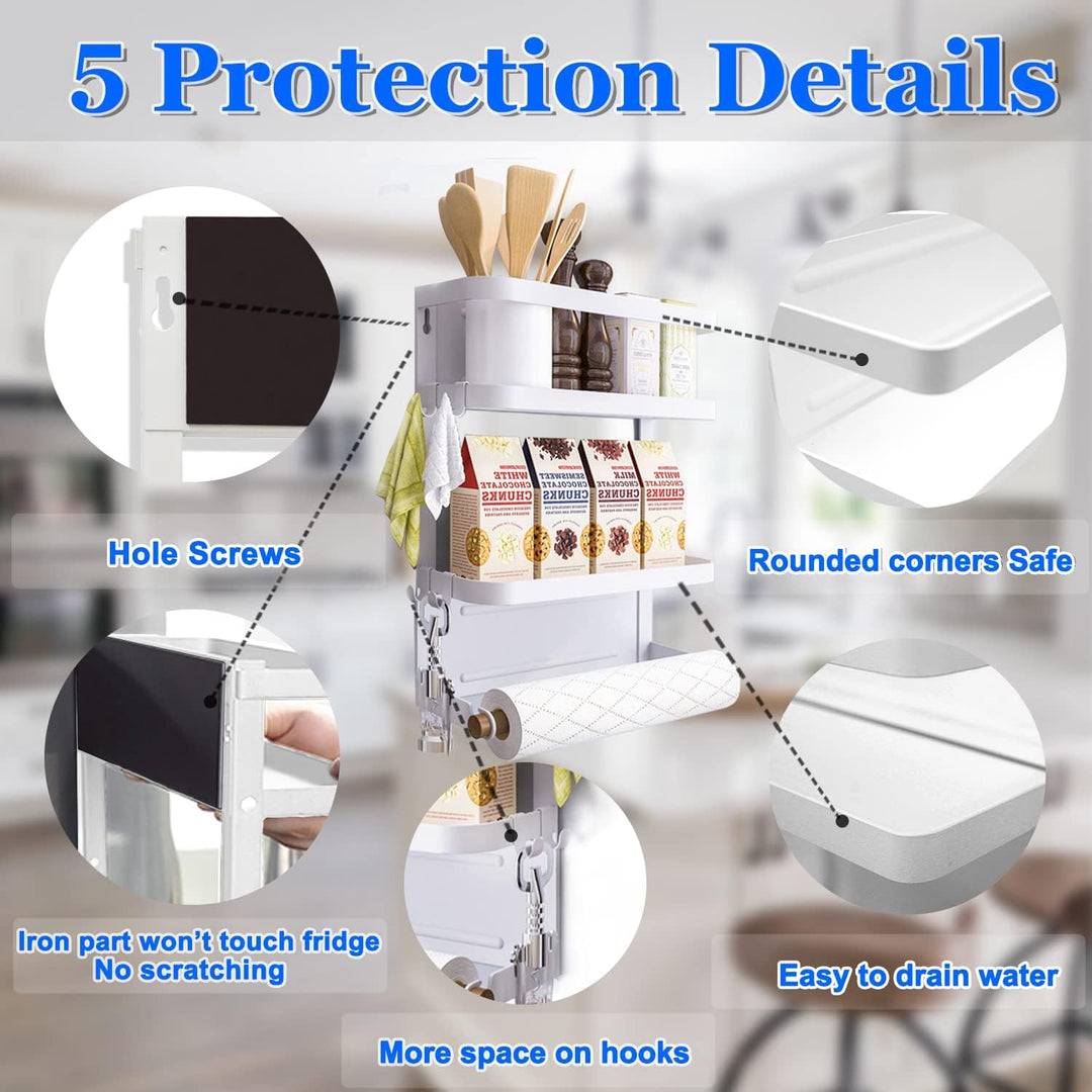 Lisslune | Magnetic Fridge Spice Rack with Paper Towel Holder – Oryden