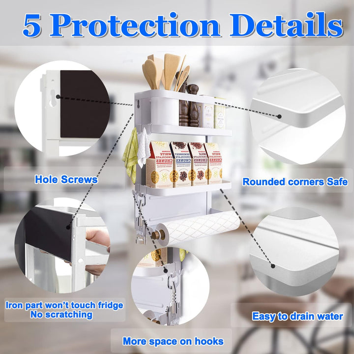 Lisslune | Magnetic Fridge Spice Rack with Paper Towel Holder – Oryden