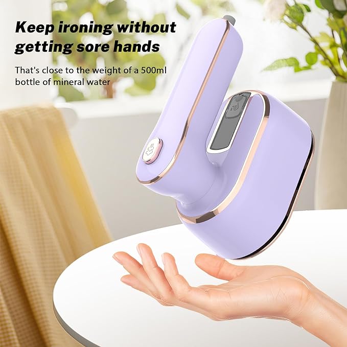 Lisslune | WrinkleAway™ | Compact Steam Iron for Travel | Portable Wrinkle Remover for Clothes & Garments