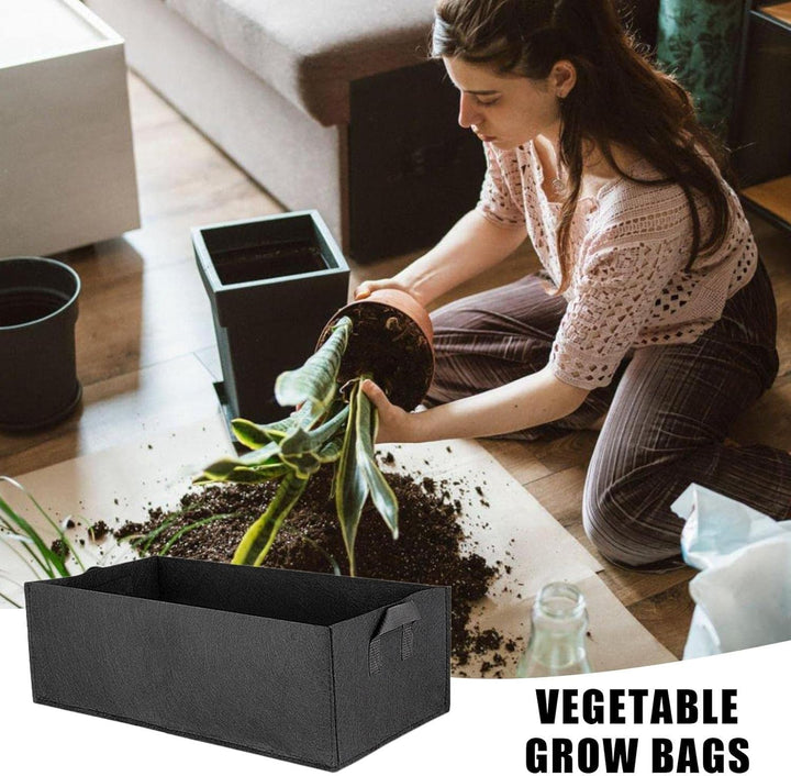 Lisslune | Foldable storage box made of felt for plants with handles