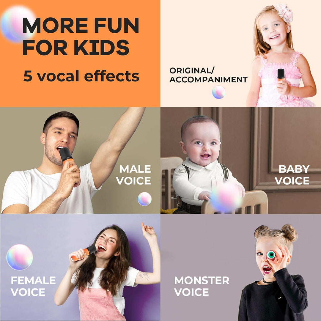 Lisslune | Portable Mini Karaoke Machine with Bluetooth Speaker & 2 Wireless Mics – Veylo