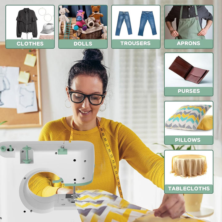 Lisslune | Portable Sewing Machine with 12 Stitches & Extension Table – StitchPro