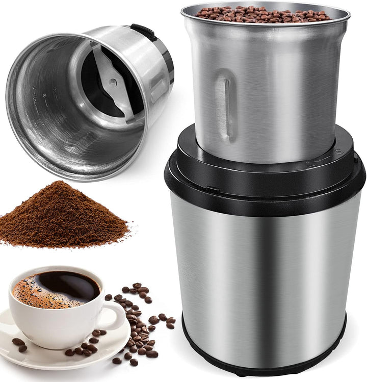 Lisslune | Electric Coffee & Spice Grinder with Removable Cup – BrewMate
