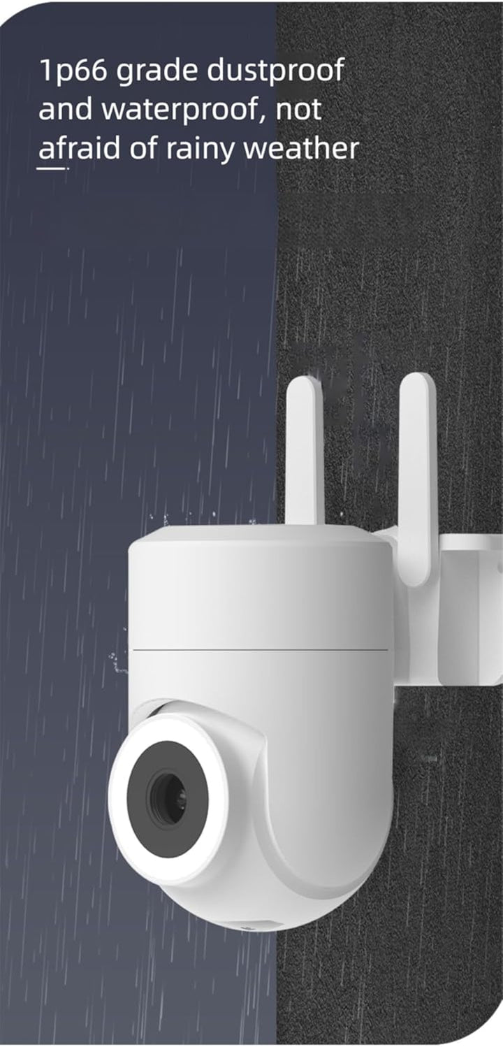 Lisslune | Outdoor & Indoor Security Camera 2K 355° View with Night Vision