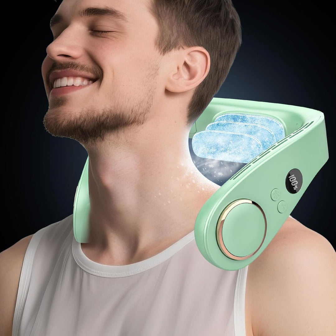 Lisslune | Neck Cooler Pro – Bladeless Neck Fan with Cooling Plate and LED Display