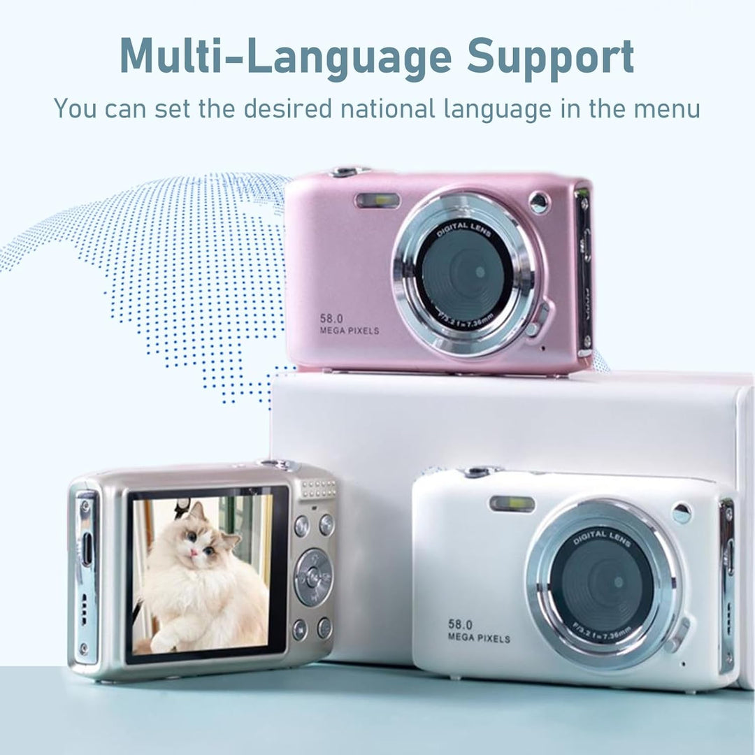 Lisslune | 4K Compact Digital Camera with 58MP Photos and 16X Zoom – Lumora