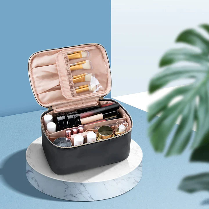 Lisslune | Practical Make-up Organizer for Traveling | With Compartments and Dividers