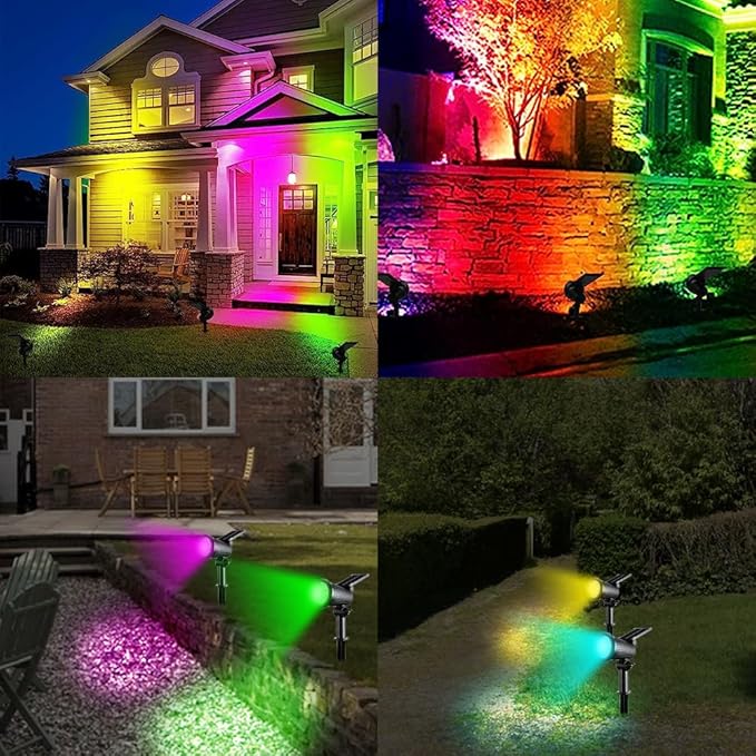 Lisslune | LED Solar Spotlight Lights for the Garden