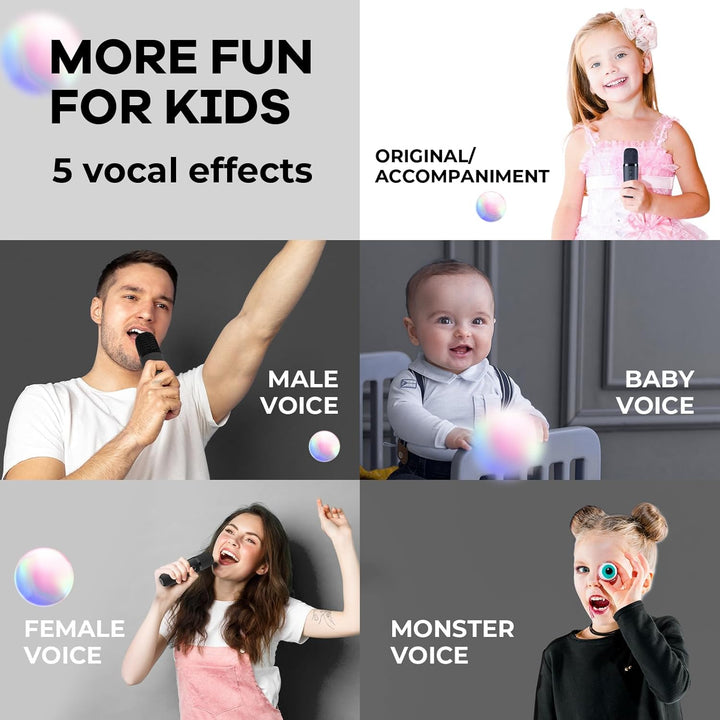 Lisslune | Portable Mini Karaoke Machine with Bluetooth Speaker & 2 Wireless Mics – Veylo