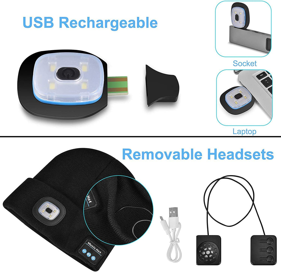 Lisslune | Bluetooth Beanie Hat Light Wireless Headphones