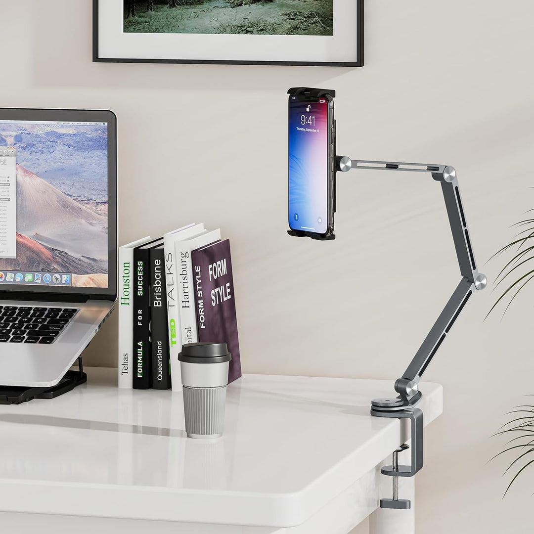 Lisslune | Adjustable Aluminum Tablet Desk Stand with 360° Rotation – Movaro