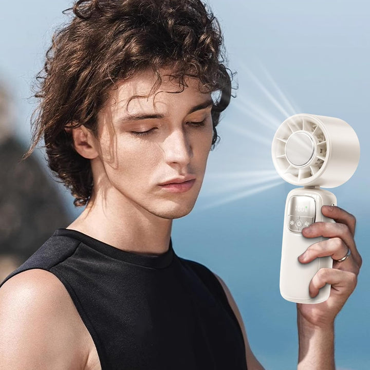 Lisslune | Portable Foldable Handheld Fan with LED Display 100 Speeds
