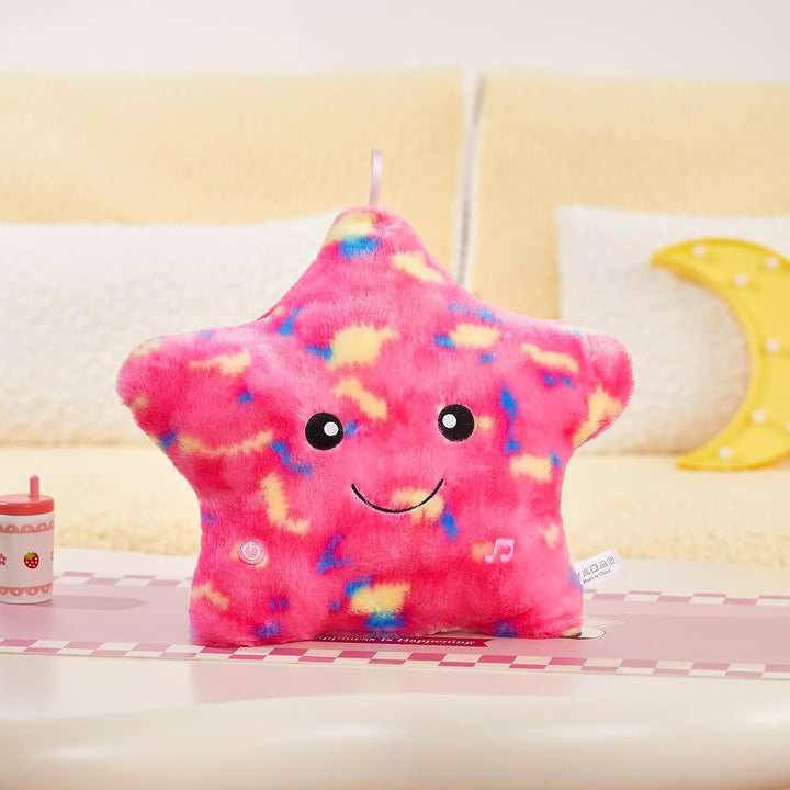 Lisslune | StarGlow Plush Night Light – Soft Stuffed Animal with Music and Light