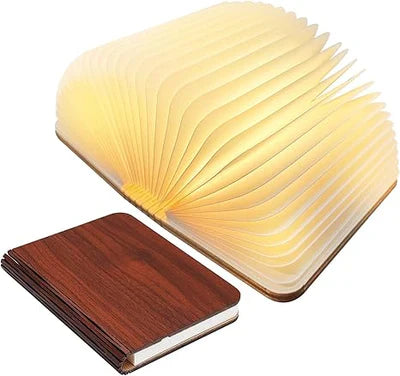 Lisslune | LED Folding Book Light – Unique and Quirky Gift Idea for Book Lovers, Perfect for Reading Nooks or Bedside Tables | Creative and Compact Night Light