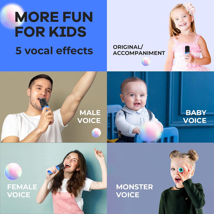 Lisslune | Portable Mini Karaoke Machine with Bluetooth Speaker & 2 Wireless Mics – Veylo