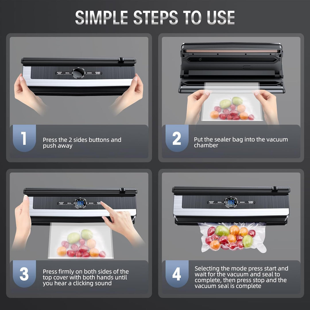Lisslune | 8-in-1 Vacuum Sealer with Built-in Cutter