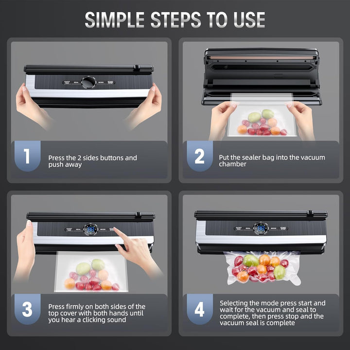 Lisslune | 8-in-1 Vacuum Sealer with Built-in Cutter