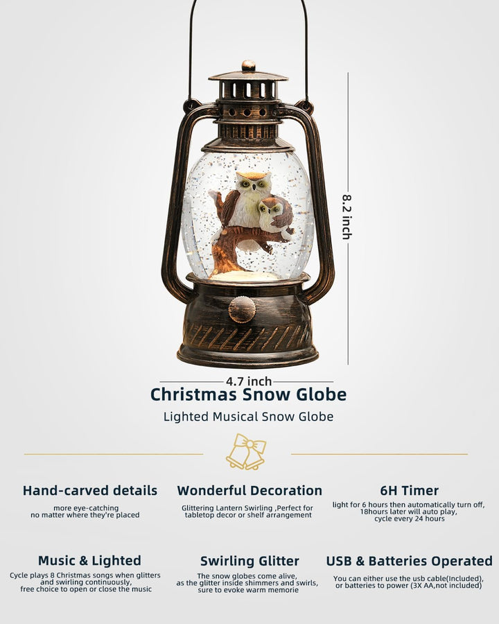 Lisslune | Autumn Gloss Decorative Lamp with Pumpkins – Warm LED Light and 6-Hour Timer