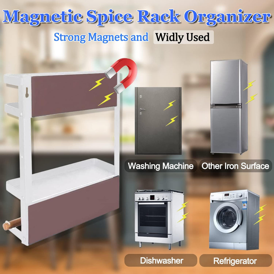 Lisslune | Magnetic Fridge Spice Rack with Paper Towel Holder – Oryden