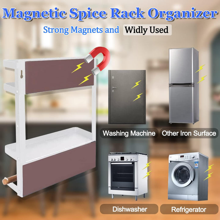 Lisslune | Magnetic Fridge Spice Rack with Paper Towel Holder – Oryden