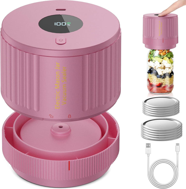 Lisslune | Electric Mason Jar Vacuum Sealer Set - Preserve Freshness Quickly!