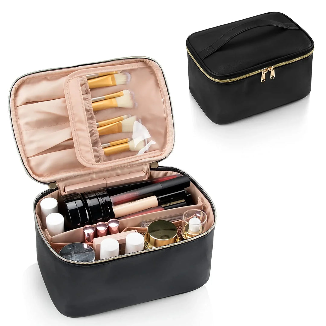 Lisslune | Practical Make-up Organizer for Traveling | With Compartments and Dividers