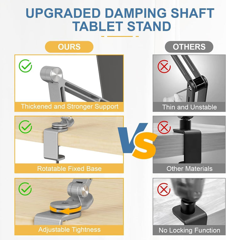 Lisslune | Adjustable Aluminum Tablet Desk Stand with 360° Rotation – Movaro