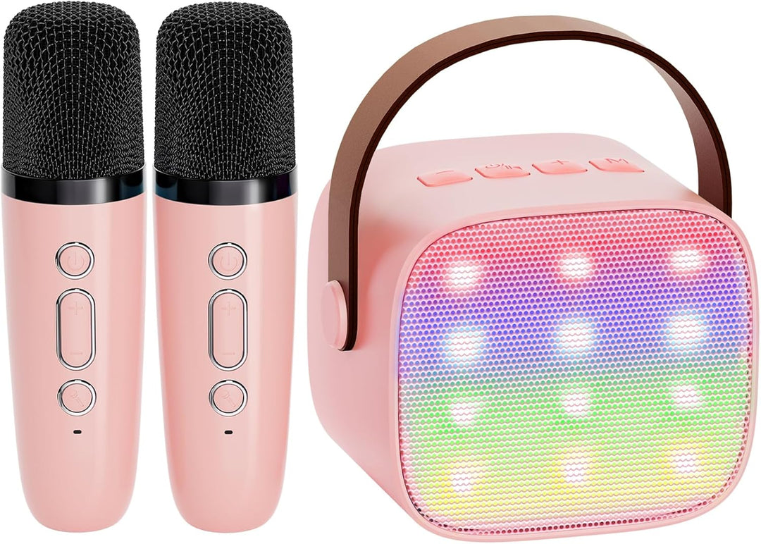 Lisslune | Portable Mini Karaoke Machine with Bluetooth Speaker & 2 Wireless Mics – Veylo