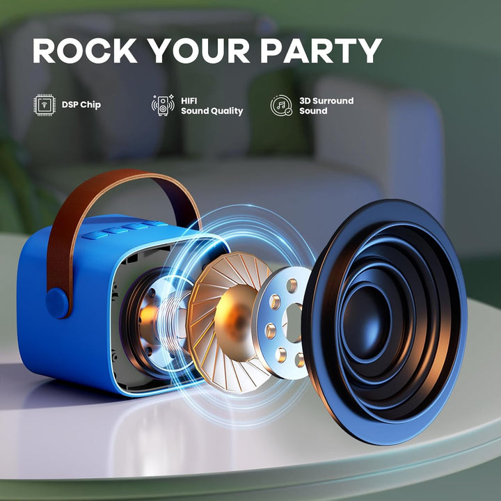 Lisslune | Portable Mini Karaoke Machine with Bluetooth Speaker & 2 Wireless Mics – Veylo